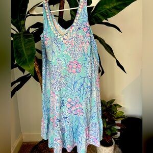Lilly Pulitzer Blue and Pink Floral Dress